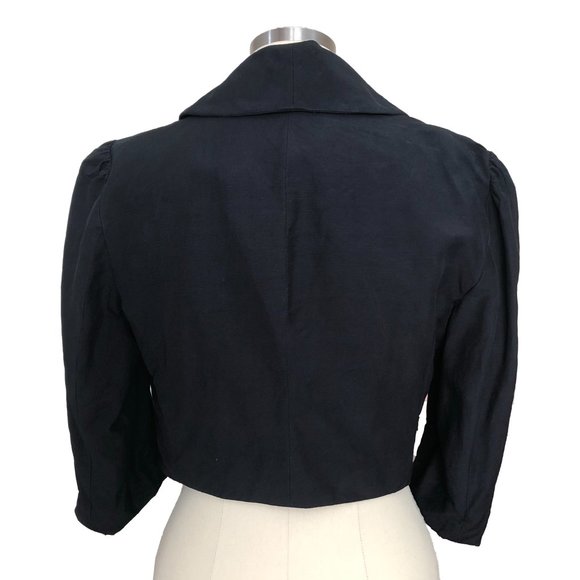 Cropped Blazer Silk & Linen, Brand YA-YA, Medium - Picture 4 of 9